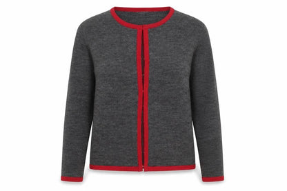 Womens UK Size L AMARANTO Grey Cardigan Jumper