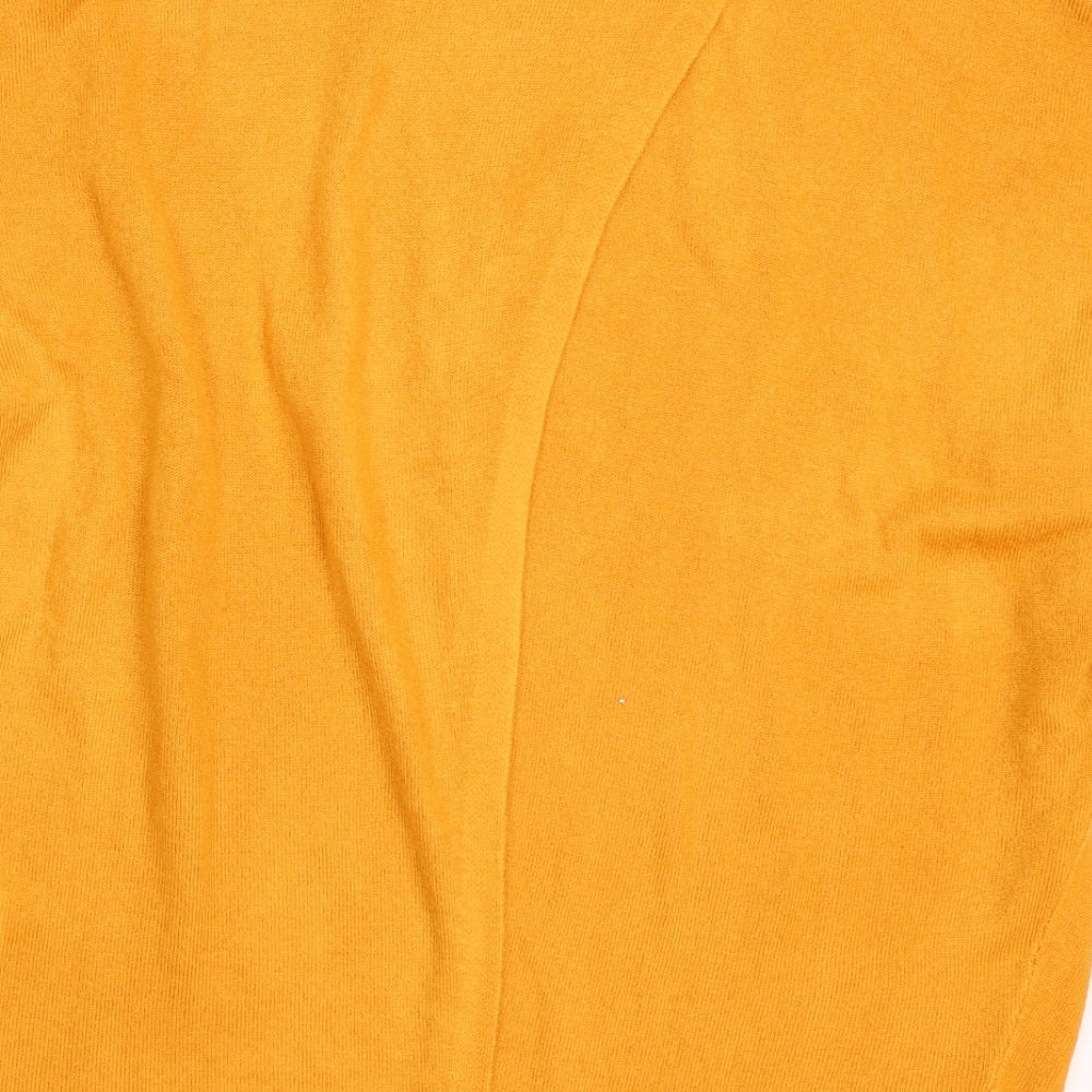 TU Womens Yellow  Knit Pullover Jumper Size 12