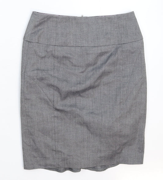 New Look Womens Grey   Straight & Pencil Skirt Size 8