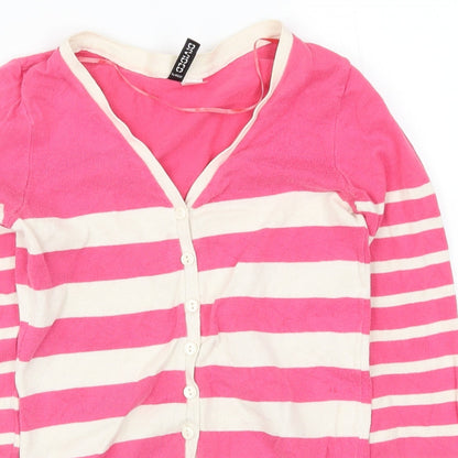 Womens UK Size 4 H&M Pink Cardigan Jumper