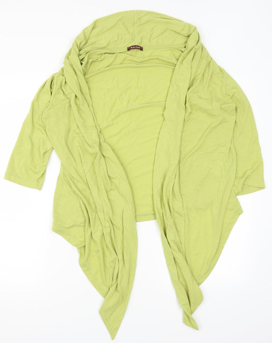 Womens UK Size 16 Savoir Green Cardigan Jumper