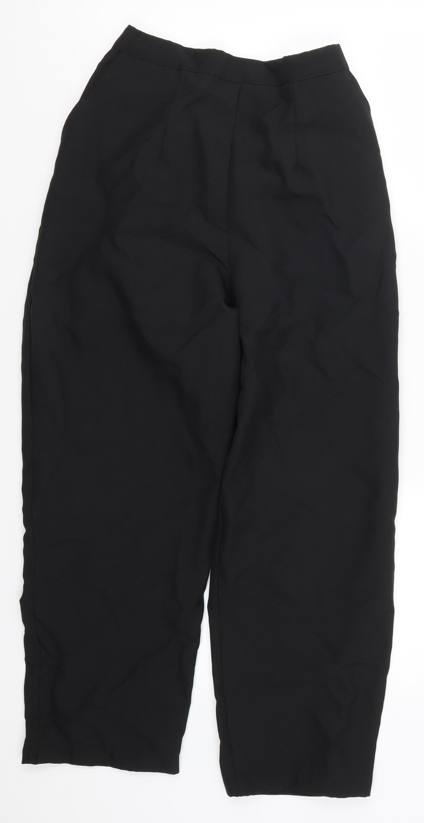 Womens UK Size 24 in Preworn Regular Fit Cropped Black Trousers