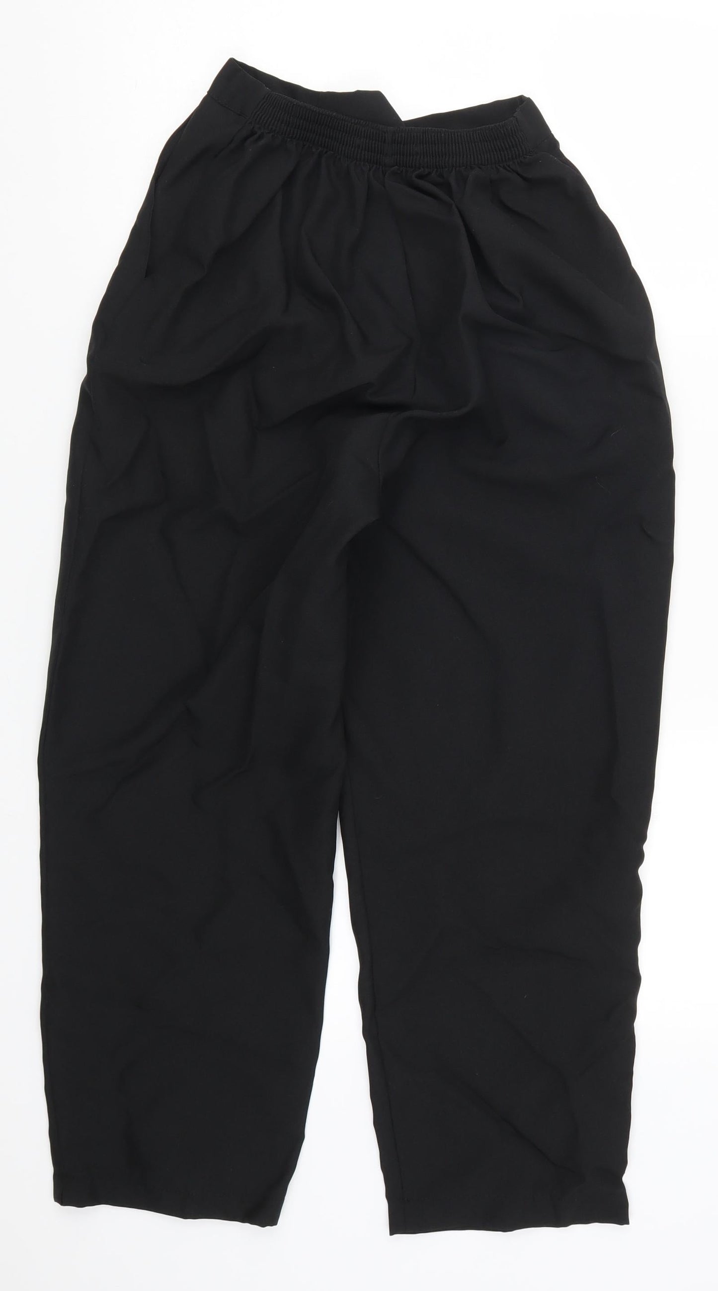 Womens UK Size 24 in Preworn Regular Fit Cropped Black Trousers