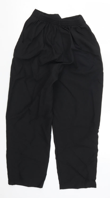 Womens UK Size 24 in Preworn Regular Fit Cropped Black Trousers