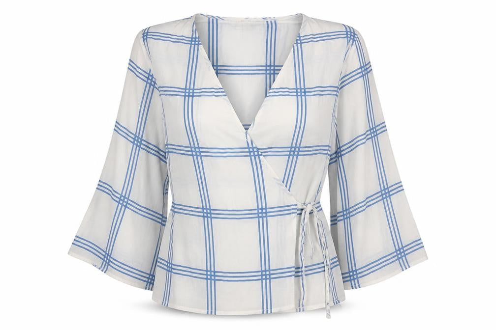 Womens UK Size 6 Miss Selfridge White Wrap Blouse