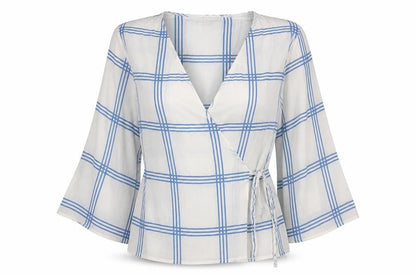 Womens UK Size 6 Miss Selfridge White Wrap Blouse