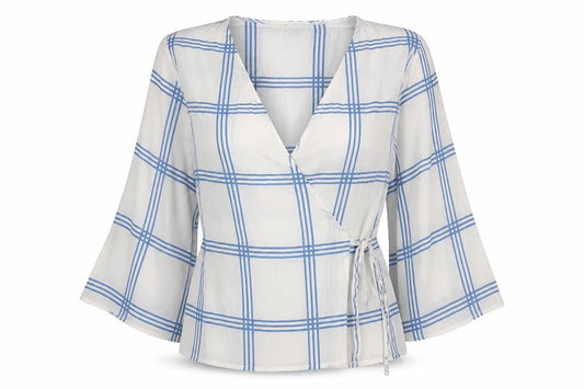 Womens UK Size 6 Miss Selfridge White Wrap Blouse