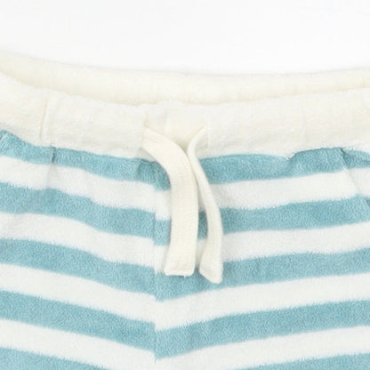 Marks and Spencer Baby Blue Striped  Cropped Trousers Size 3-6 Months