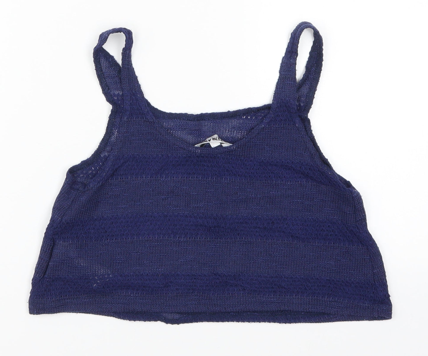 New Look Girls Blue Striped  Cropped Tank Size 9 Years