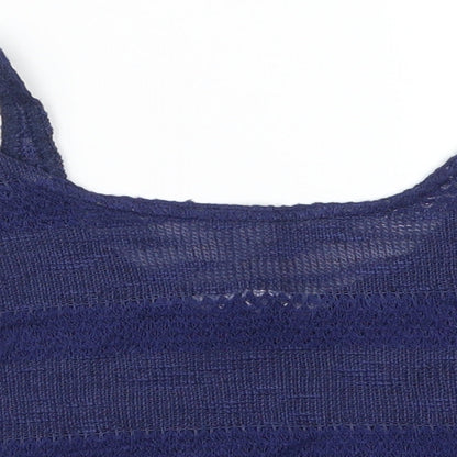 New Look Girls Blue Striped  Cropped Tank Size 9 Years