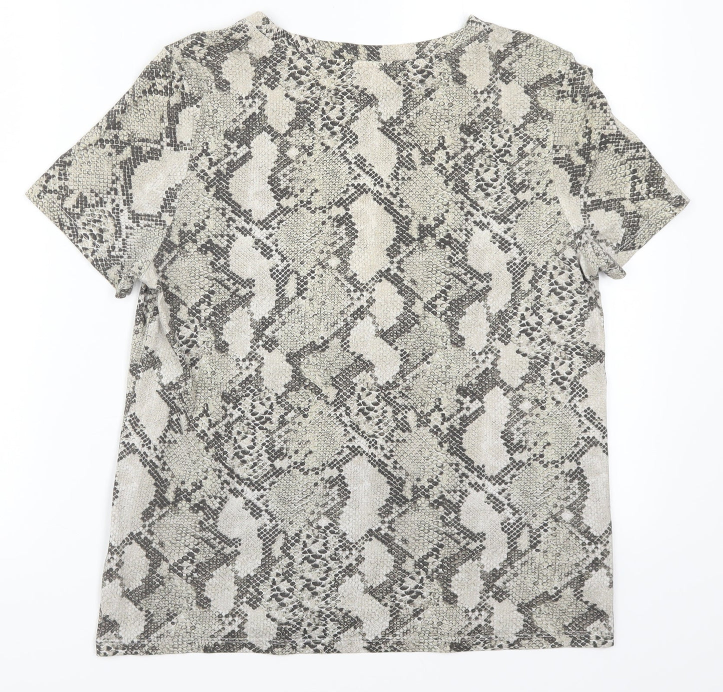 Womens UK Size S H&M Beige Basic T-Shirt