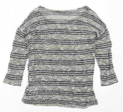 Dorothy Perkins Womens Grey Striped  Pullover Jumper Size 16