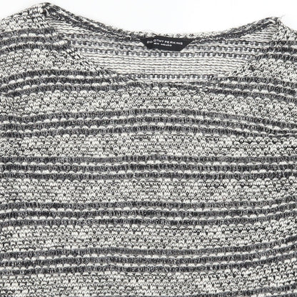 Dorothy Perkins Womens Grey Striped  Pullover Jumper Size 16