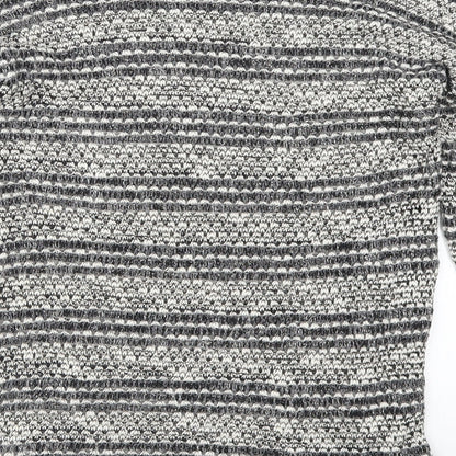 Dorothy Perkins Womens Grey Striped  Pullover Jumper Size 16