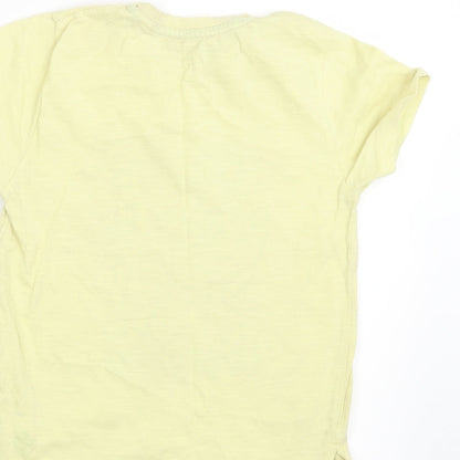 Primark Boys Yellow   Basic T-Shirt Size 5-6 Years