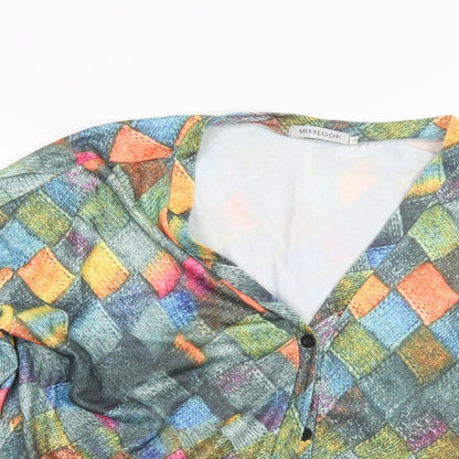 Womens UK Size M MissLook Green Cardigan Jumper