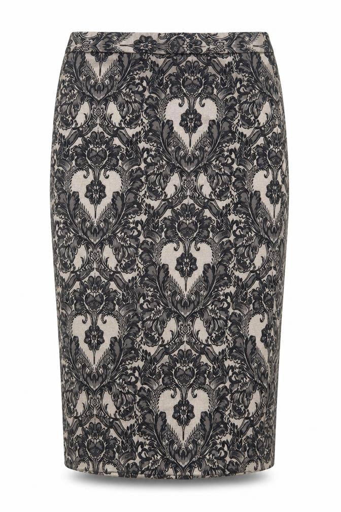 Marks & Spencer Womens Black Geometric  Straight & Pencil Skirt Size 8