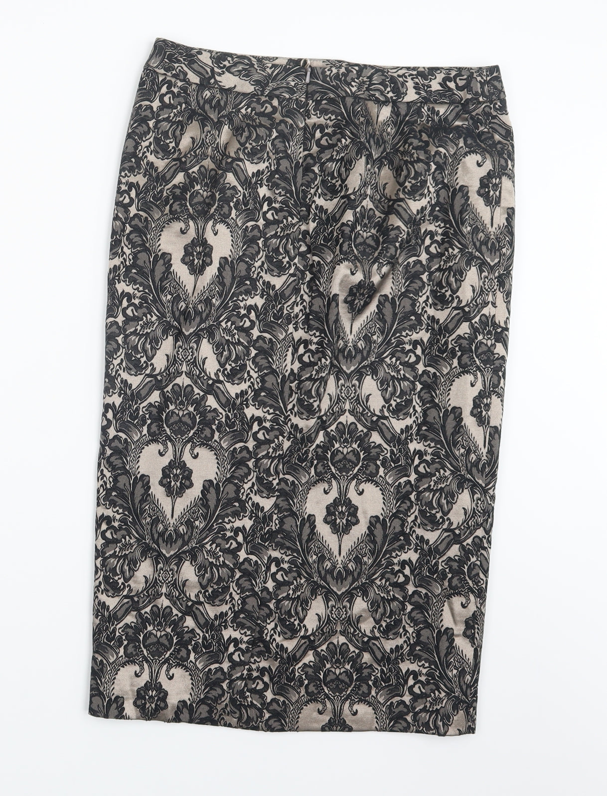 Marks and Spencer Womens Black Geometric  Straight & Pencil Skirt Size 8