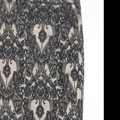 Marks and Spencer Womens Black Geometric  Straight & Pencil Skirt Size 8