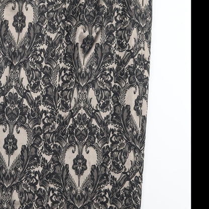 Marks and Spencer Womens Black Geometric  Straight & Pencil Skirt Size 8