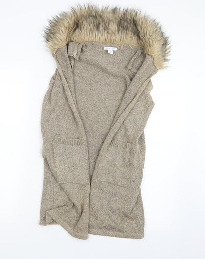 Primark Girls Beige  Knit Cardigan Jumper Size 12-13 Years