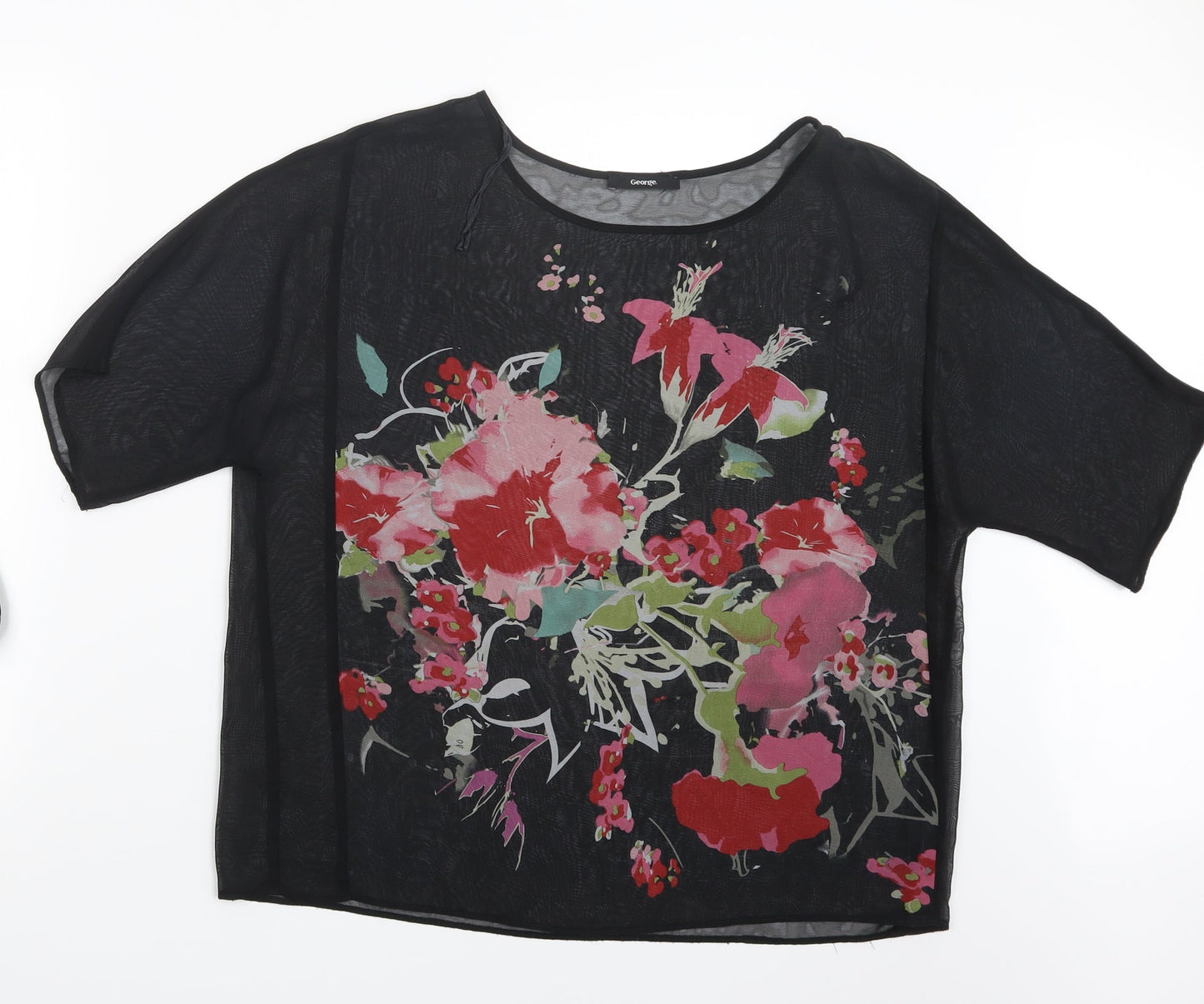 George Womens Black   Basic Blouse Size 12