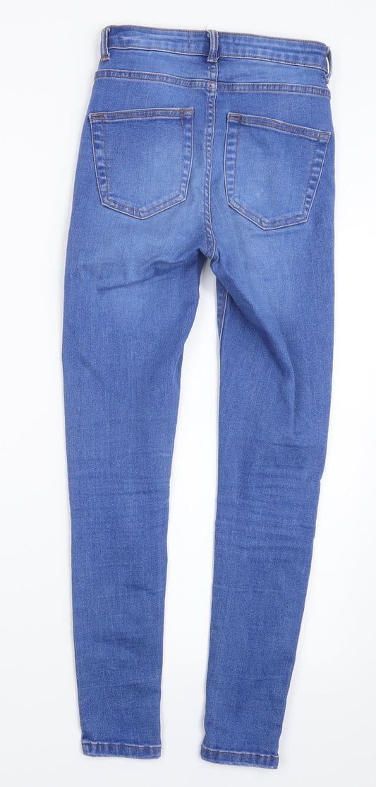 Denim Co. Womens Blue  Denim Straight Jeans Size 6 L26 in