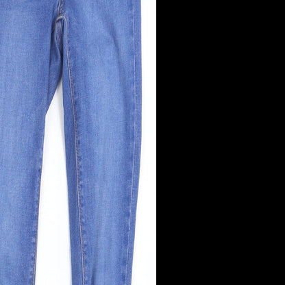 Denim Co. Womens Blue  Denim Straight Jeans Size 6 L26 in