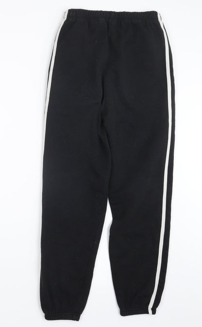 Womens UK Size 8 Boohoo Regular Fit Jogger Black Trousers