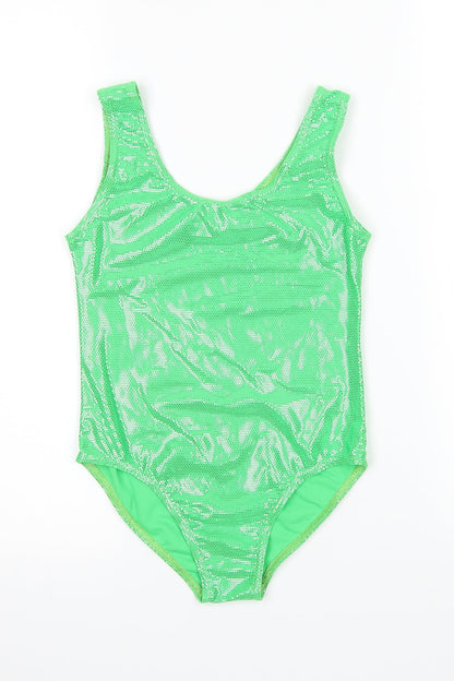 1st Position Girls Green   Leotard One-Piece Size L