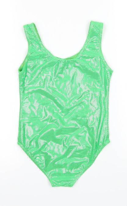 1st Position Girls Green   Leotard One-Piece Size L