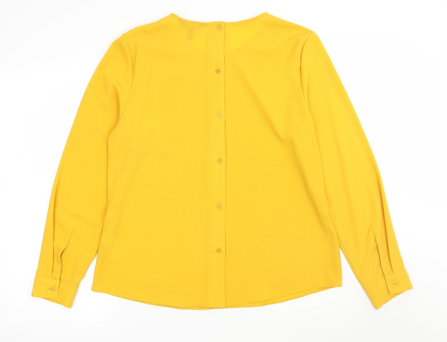 Womens UK Size 14 New Look Yellow Basic Blouse
