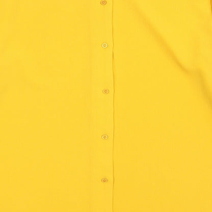 Womens UK Size 14 New Look Yellow Basic Blouse