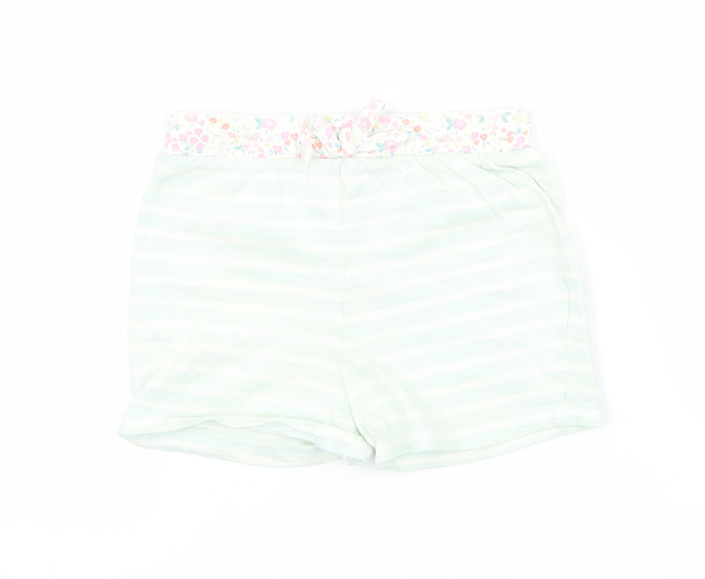 Matalan Girls Green Striped Jersey  Pyjama Pants Size 3-4 Years