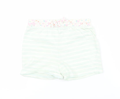 Matalan Girls Green Striped Jersey  Pyjama Pants Size 3-4 Years