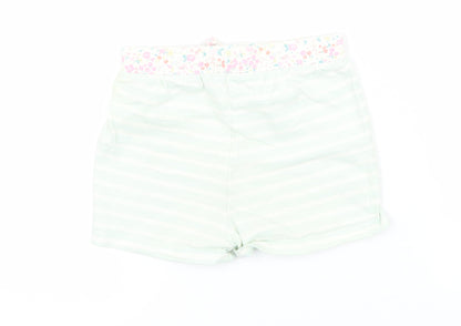 Matalan Girls Green Striped Jersey  Pyjama Pants Size 3-4 Years