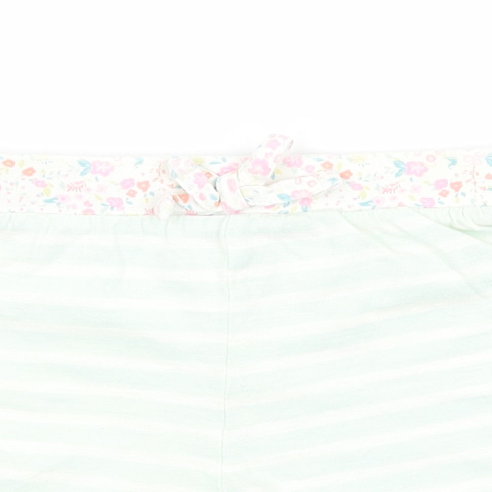 Matalan Girls Green Striped Jersey  Pyjama Pants Size 3-4 Years