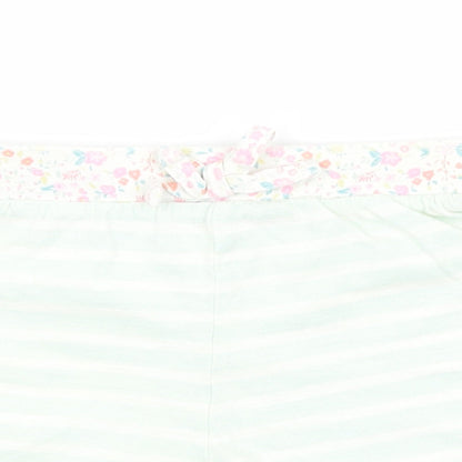 Matalan Girls Green Striped Jersey  Pyjama Pants Size 3-4 Years