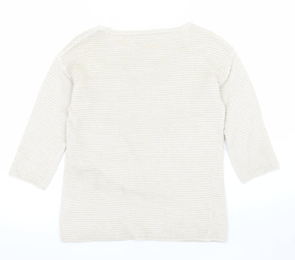 Womens UK Size S RESERVED Beige Pullover Jumper