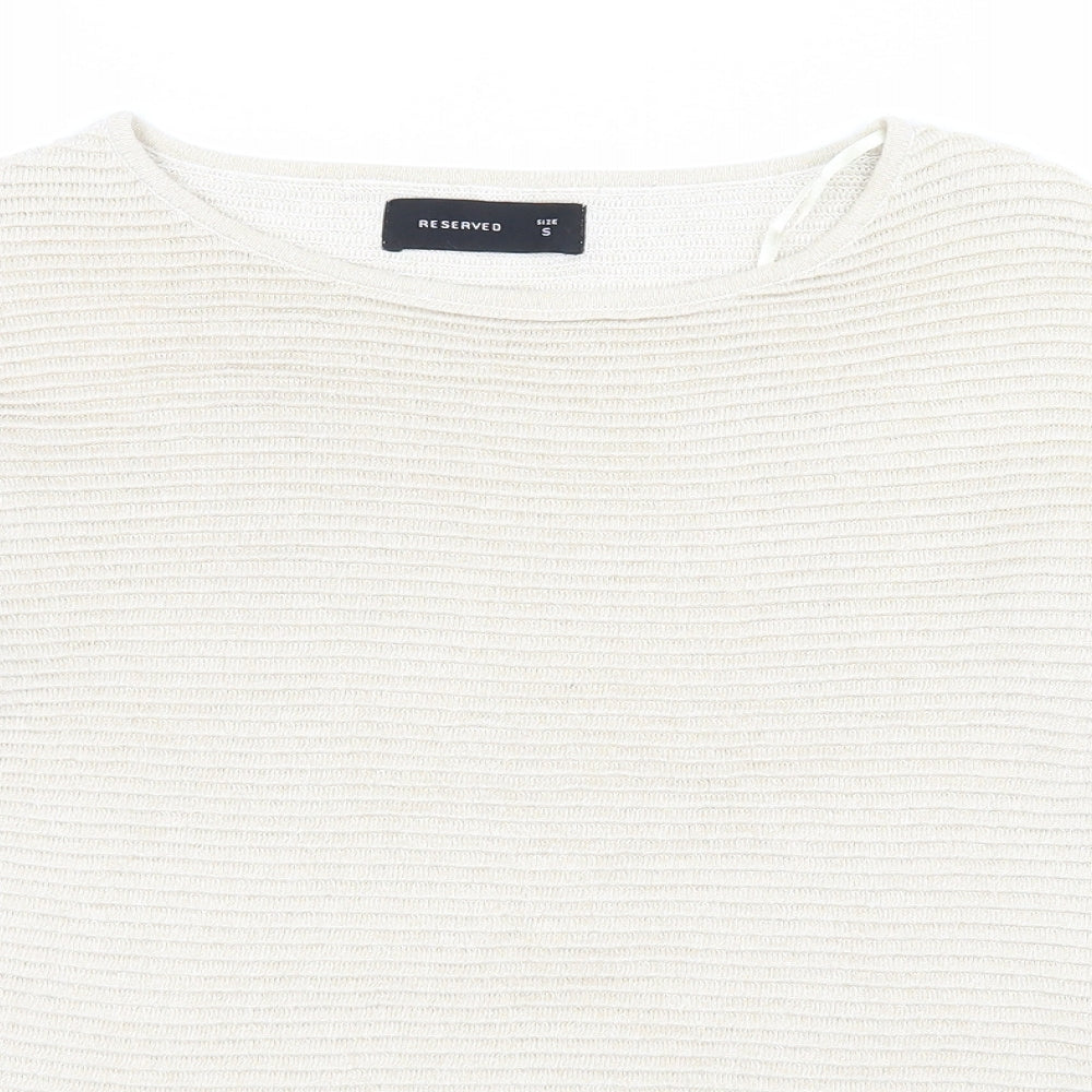Womens UK Size S RESERVED Beige Pullover Jumper