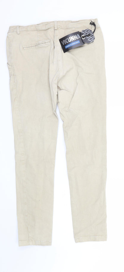 Womens UK Size  Vicunha Regular Fit Skinny Beige Jeans