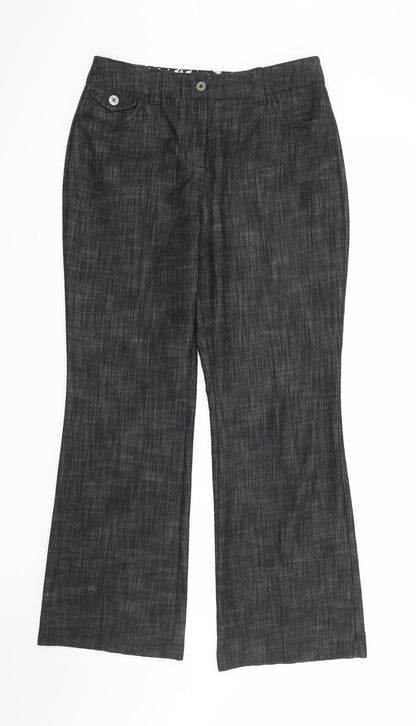 Womens UK Size 10 Per Una Regular Fit  Black Trousers