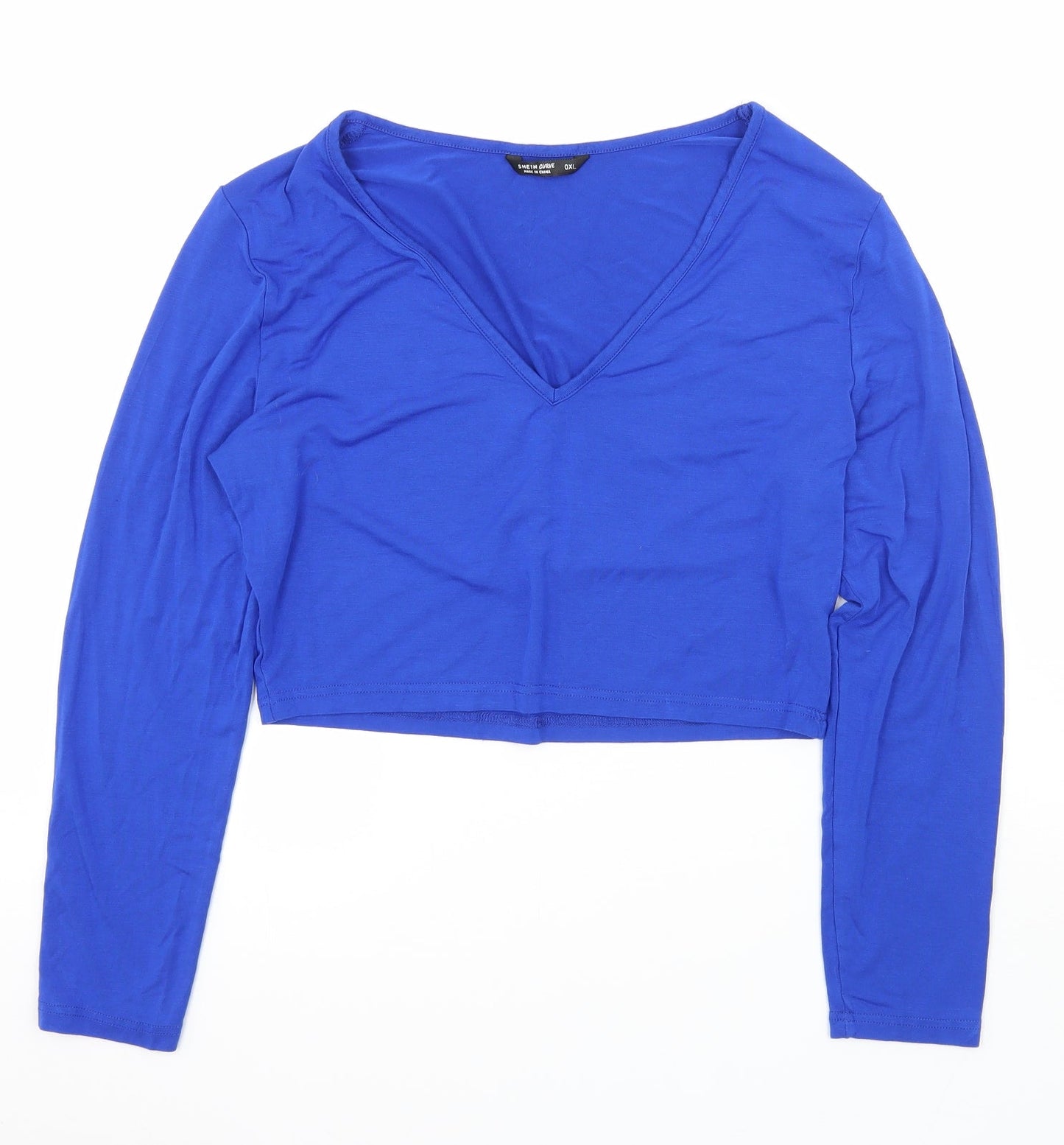 SheIn Womens Blue  Jersey Basic T-Shirt Size XL