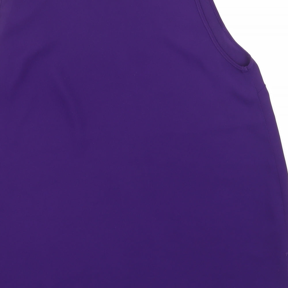 Womens UK Size 10 Dorothy Perkins Purple Basic T-Shirt
