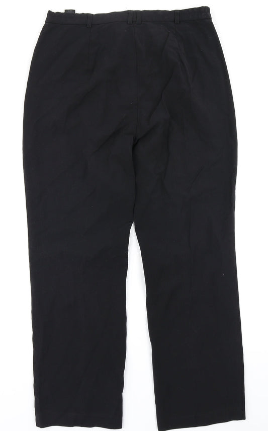 Womens UK Size 12 Marks & Spencer Regular Fit Dress Pants Black Trousers