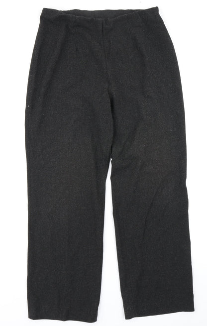 Leruzzi Womens Grey   Trousers  Size 14 L27 in
