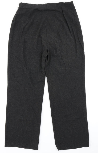 Leruzzi Womens Grey   Trousers  Size 14 L27 in