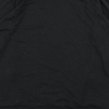 Womens UK Size L Preworn Black Basic T-Shirt