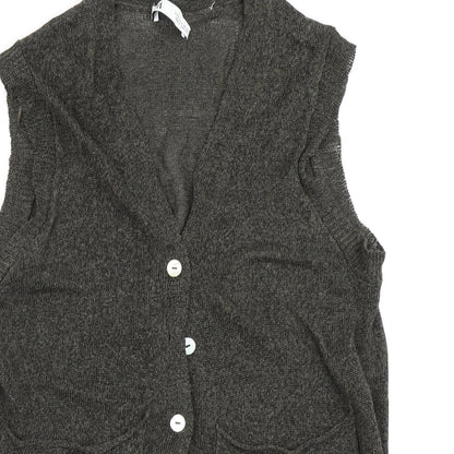Womens UK Size S Zara Green Cardigan Jumper