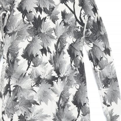 D&Z Fashion Womens Grey Floral Knit Jumper Dress  One Size